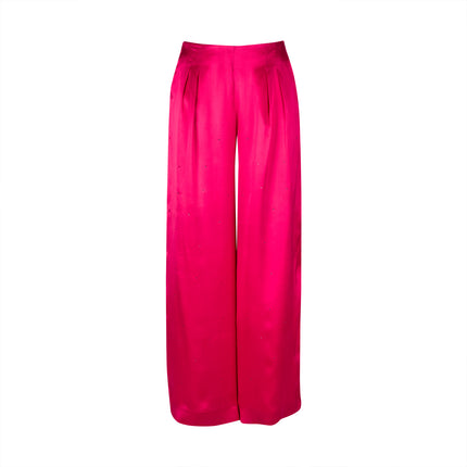 Bright Silk Large Pants with Shiny Stones