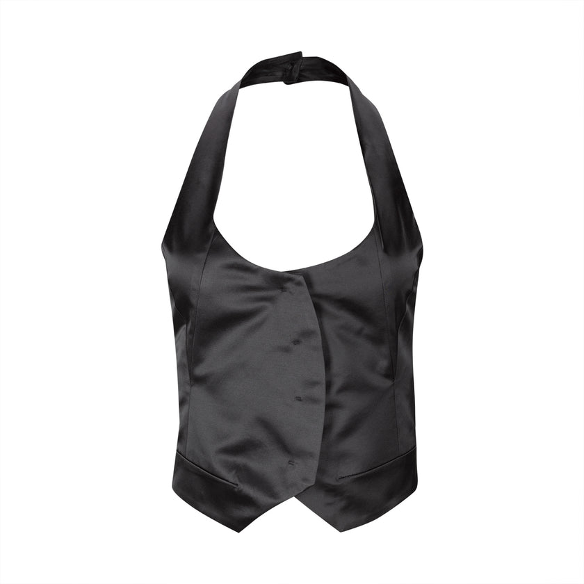 Satin Halter-Neck