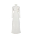 Textured Flower Long Dress
