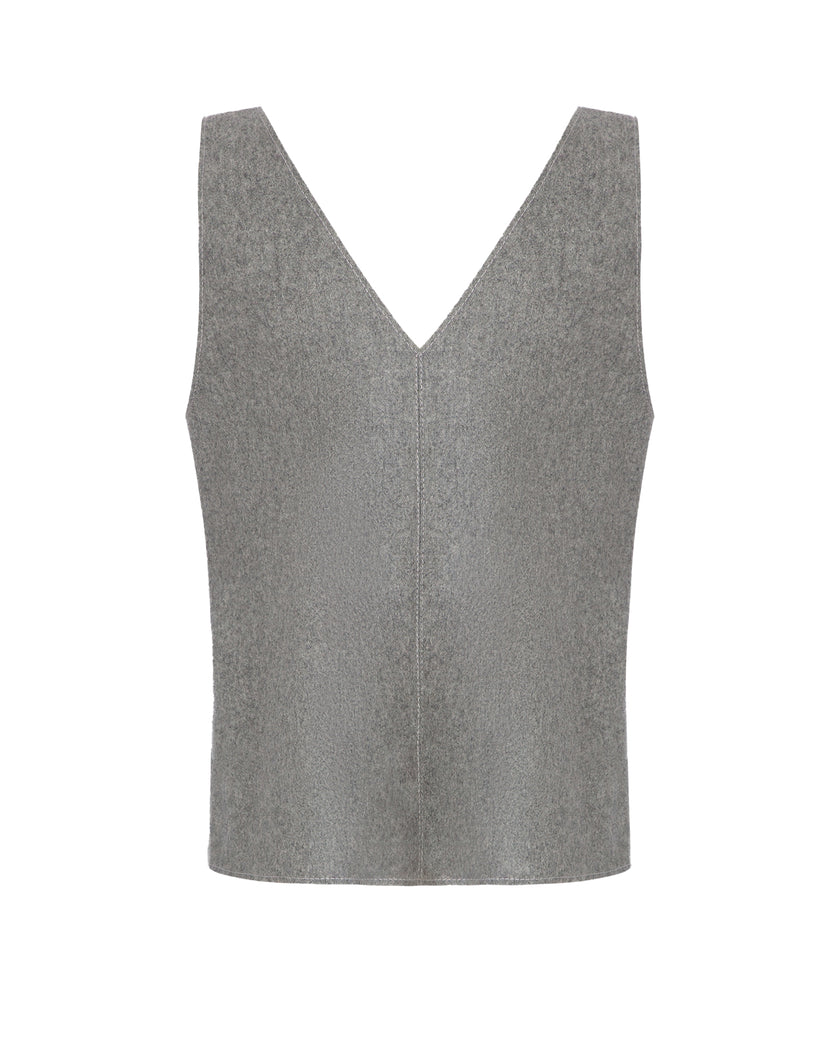 Wool V-Neck Sleeveless