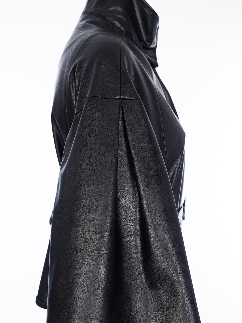 Ecopele Long Coat with Belt