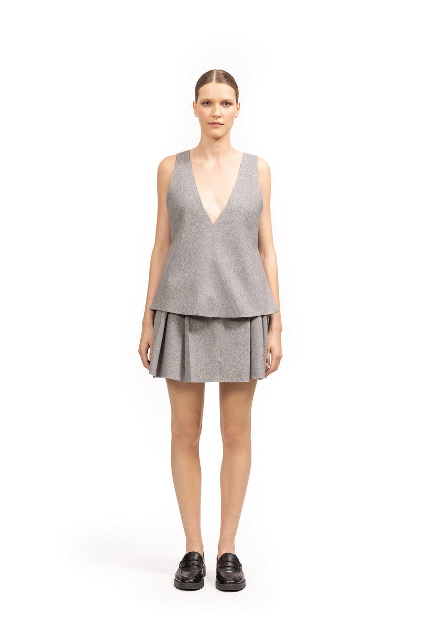 Wool V-Neck Sleeveless