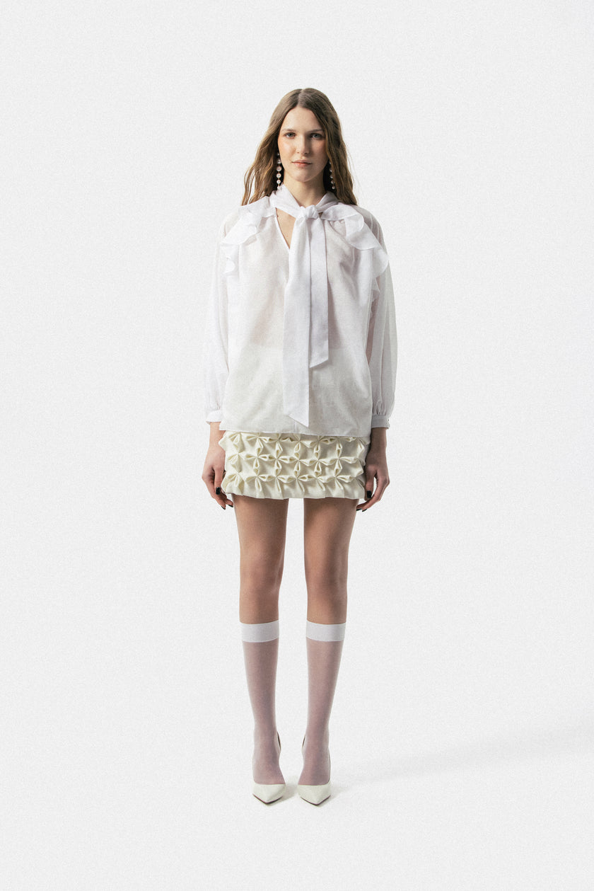 Handmade Flower Mini Skirt