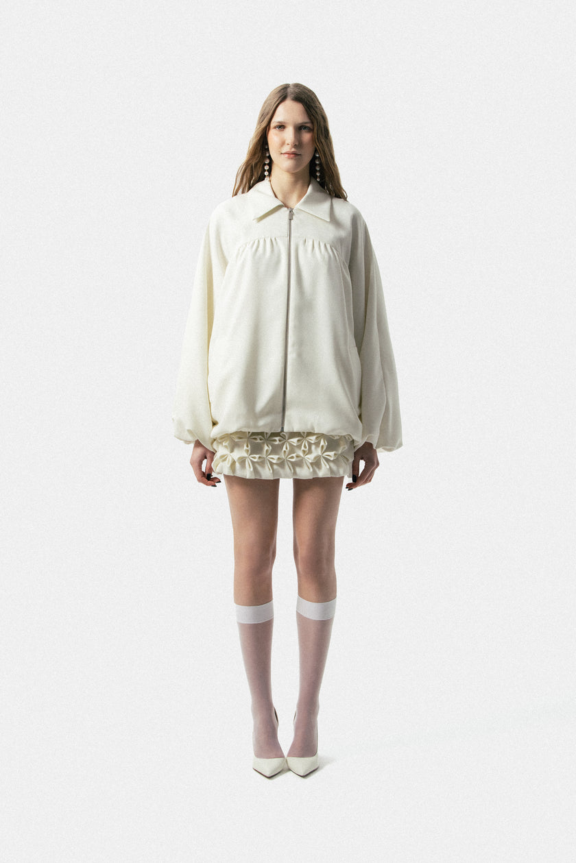 Handmade Flower Bomber Jacket