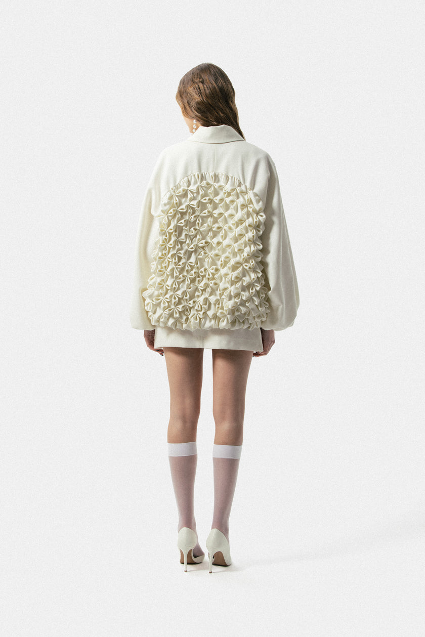 Handmade Flower Bomber Jacket