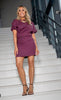 Purple Asymmetrical Short Dress
