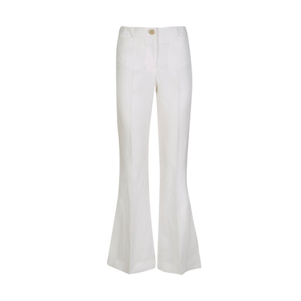 Lyocell and Linen Flare Pants