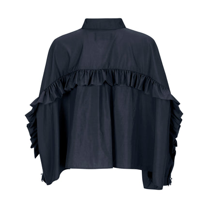 Ecocare Oversized Shirt with Ruffle