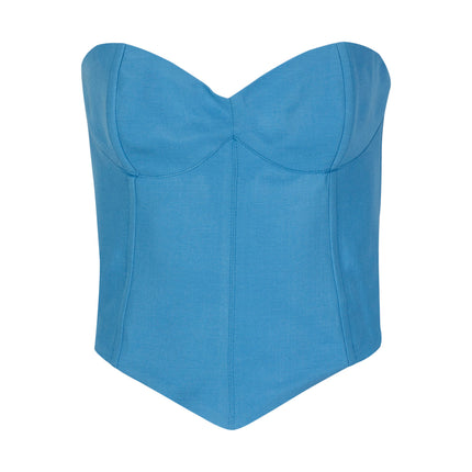 Lyocell and Linen Bandeau Corset