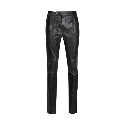 Calça jeans masculina com folha transparente