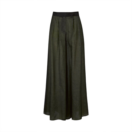 Silk Wide Double Pants