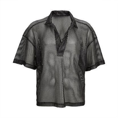 Mesh Polo with Transparent Foil