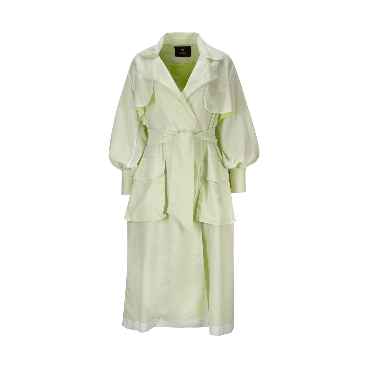 Silk Double Trench-coat