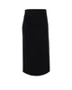 Black Draped Midi Skirt