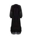 Ruffled V-Neck Long Dress