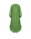 Ruffled V-Neck Long Dress