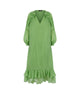Ruffled V-Neck Long Dress