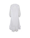 Ruffled V-Neck Long Dress