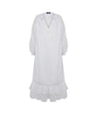 Ruffled V-Neck Long Dress