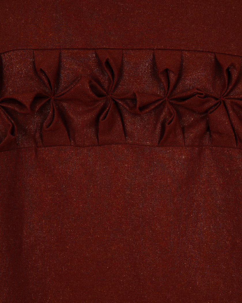 Shiny Linen Flower Shirt