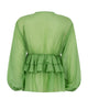 V-Neck Blouse with Evasé Ruffles
