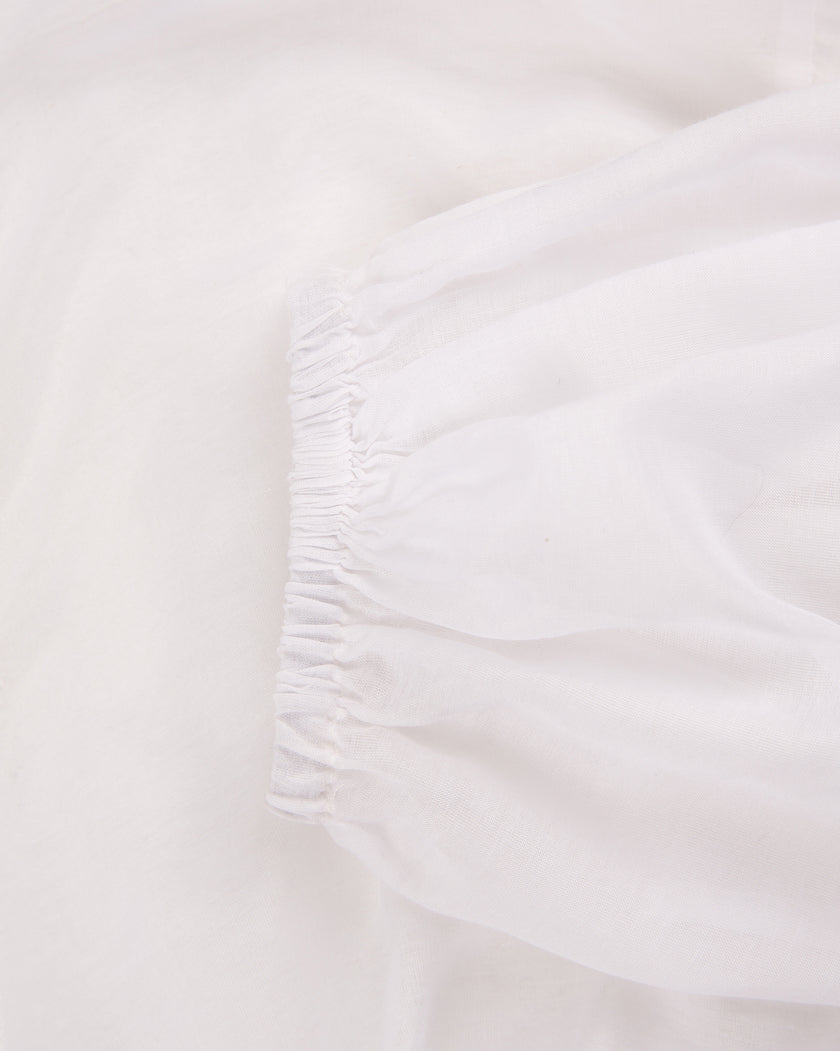 V-Neck Blouse with Evasé Ruffles