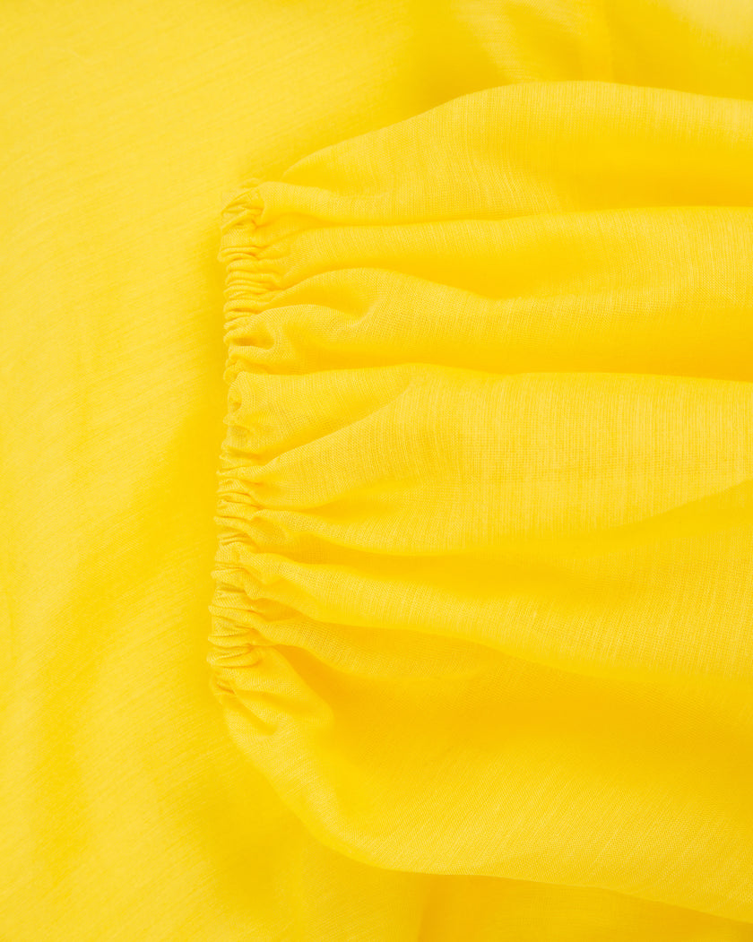 V-Neck Blouse with Evasé Ruffles