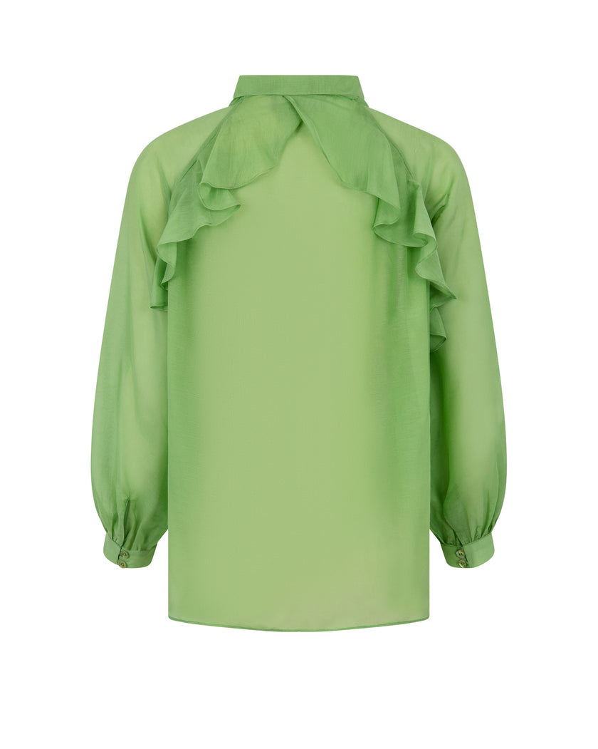 Ruffled Blouse with Bow