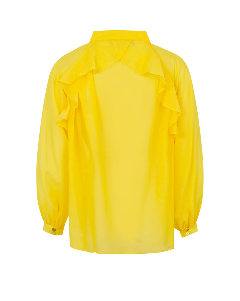 Ruffled Blouse with Bow