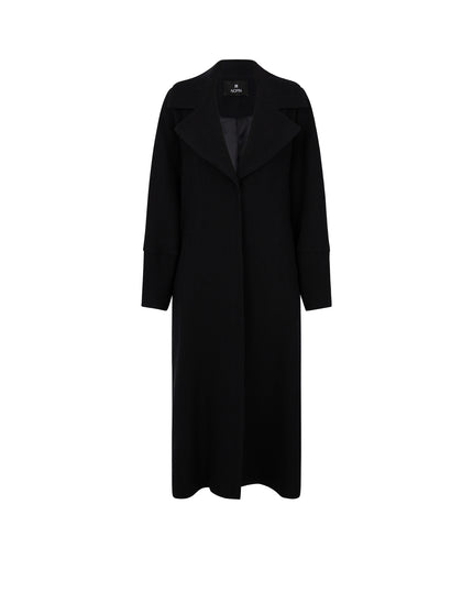 Long Coat with Balloon Sleeves