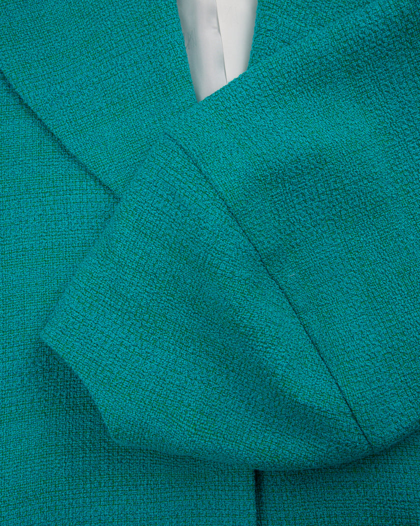 Long Coat with Balloon Sleeves