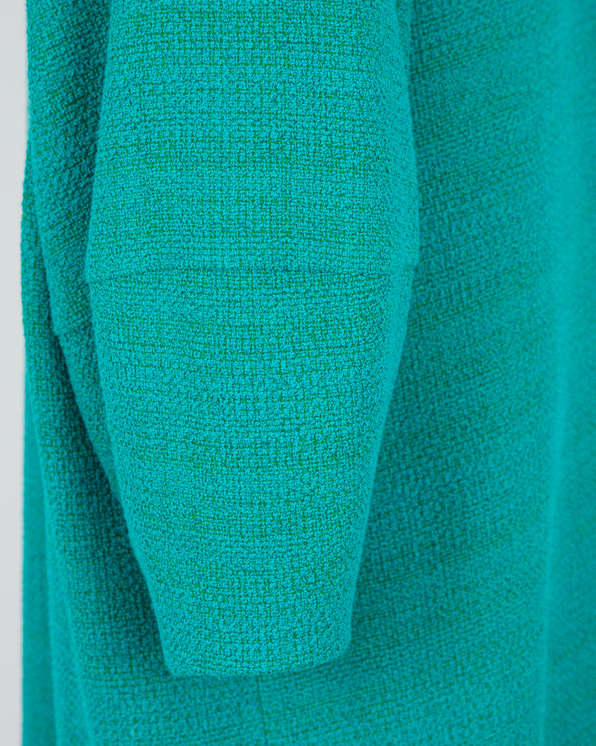 Long Coat with Balloon Sleeves