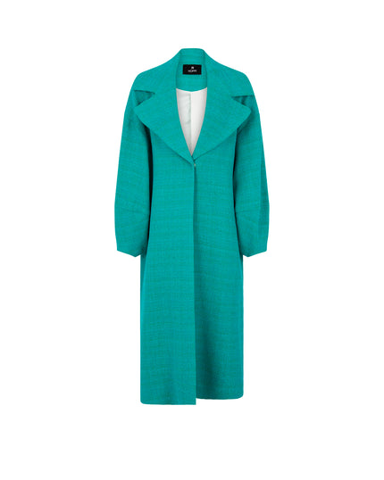 Long Coat with Balloon Sleeves