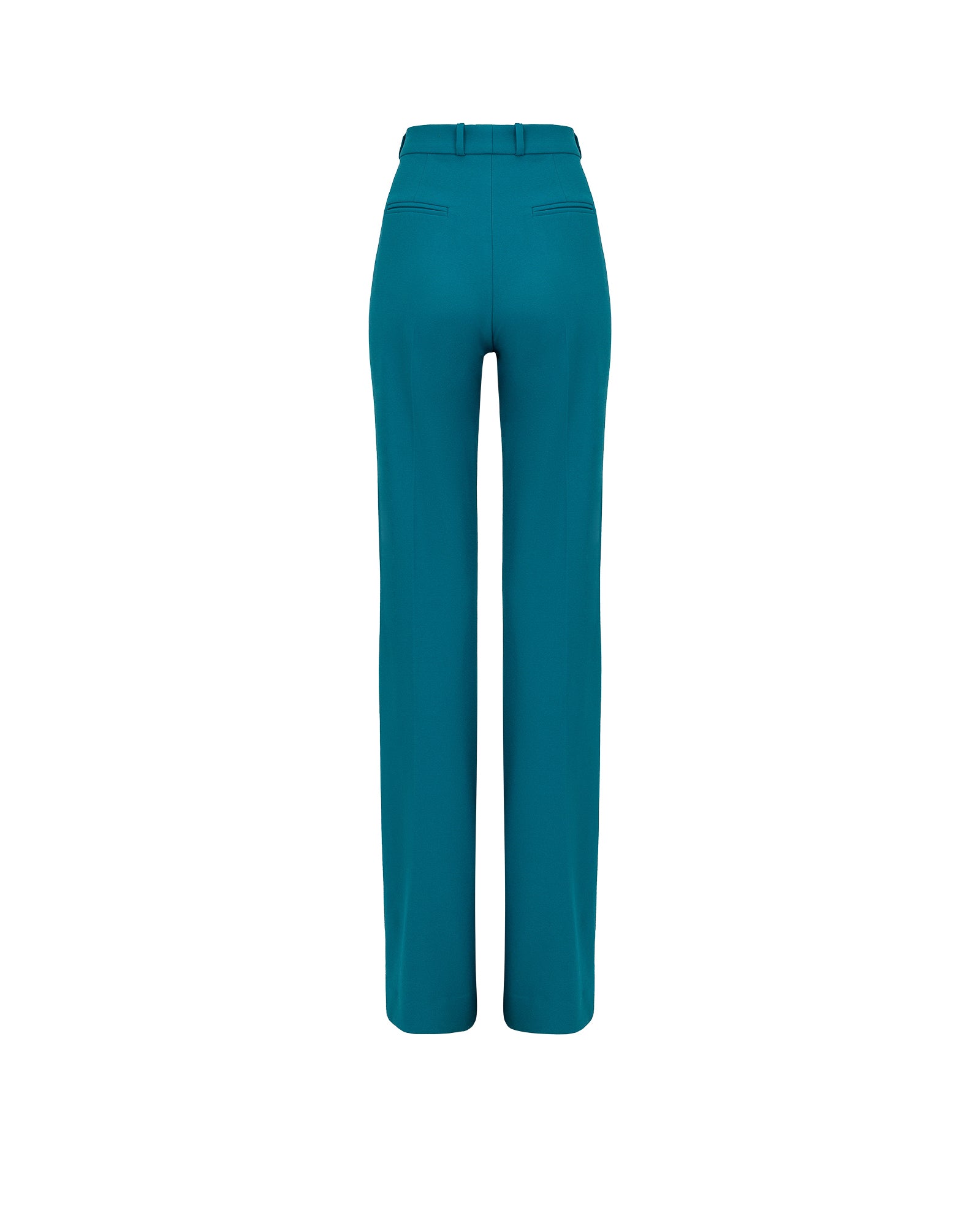 Teal pants on a white background