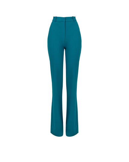 Teal pants on a white background