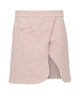 Pink textured skirt on a white background