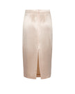 Beige pencil skirt on a white background