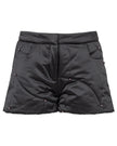 Black insulated shorts on a white background