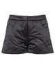 Black insulated shorts on a white background