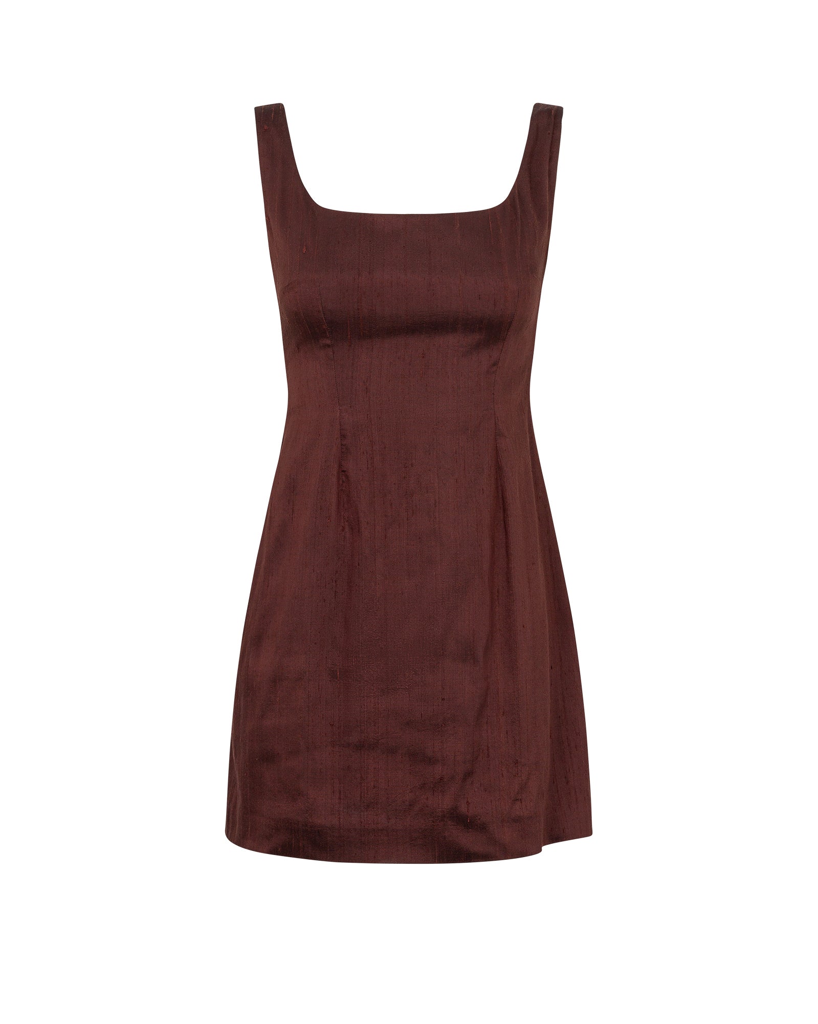 Brown dress on a white background