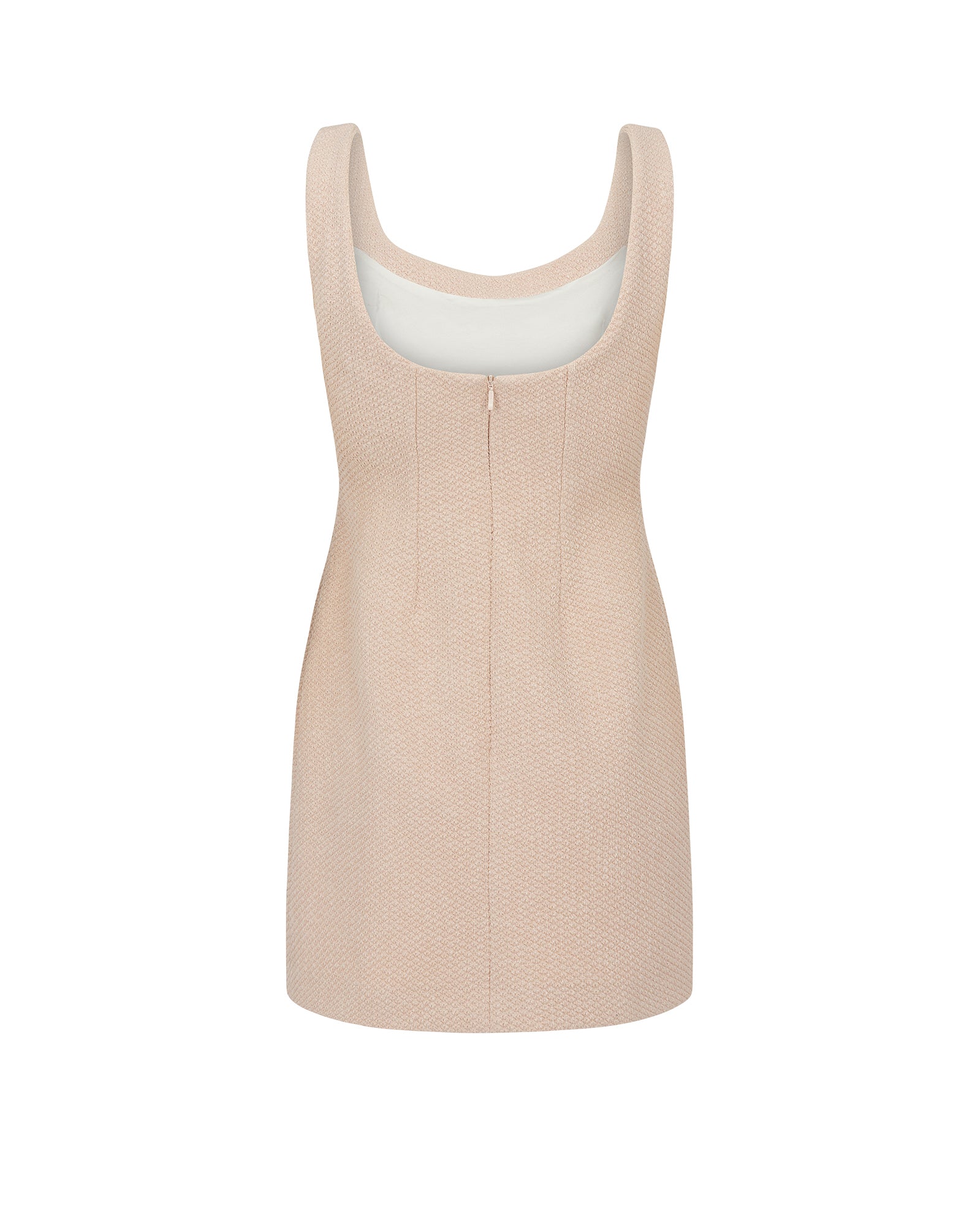 Tweed Square-Neck Dress