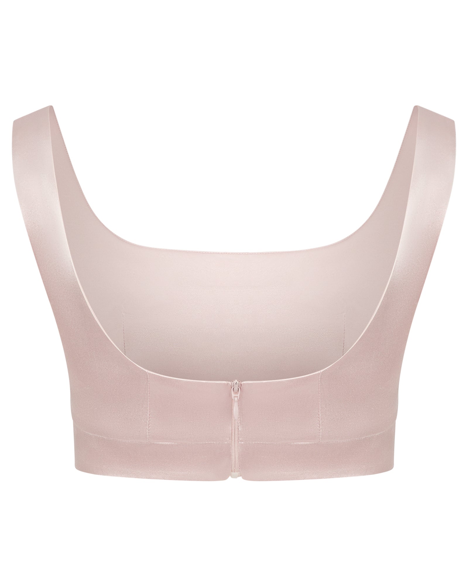 Pink bralette on a white background