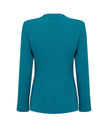 Teal blazer on a white background