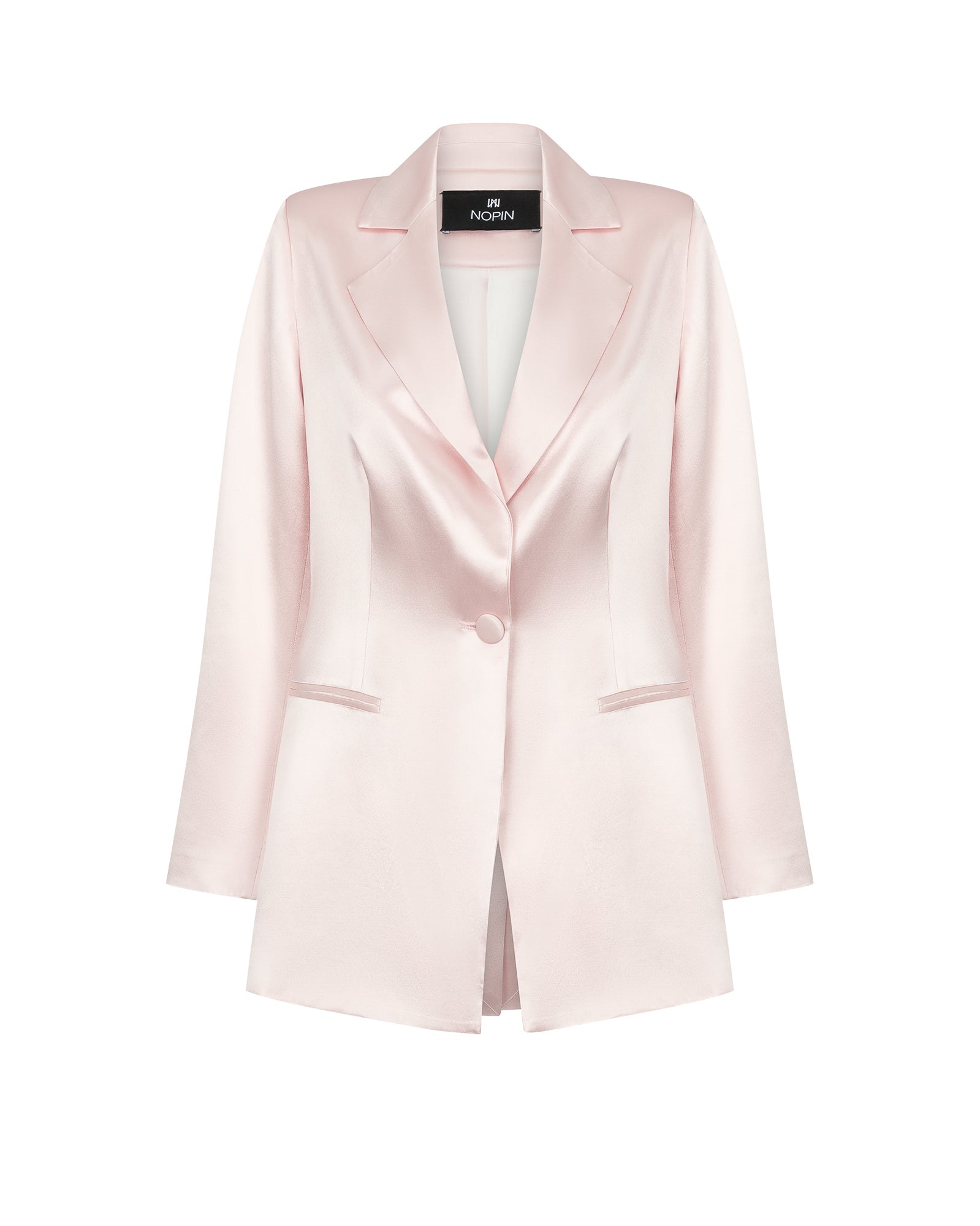 Satin Viscose Long Blazer