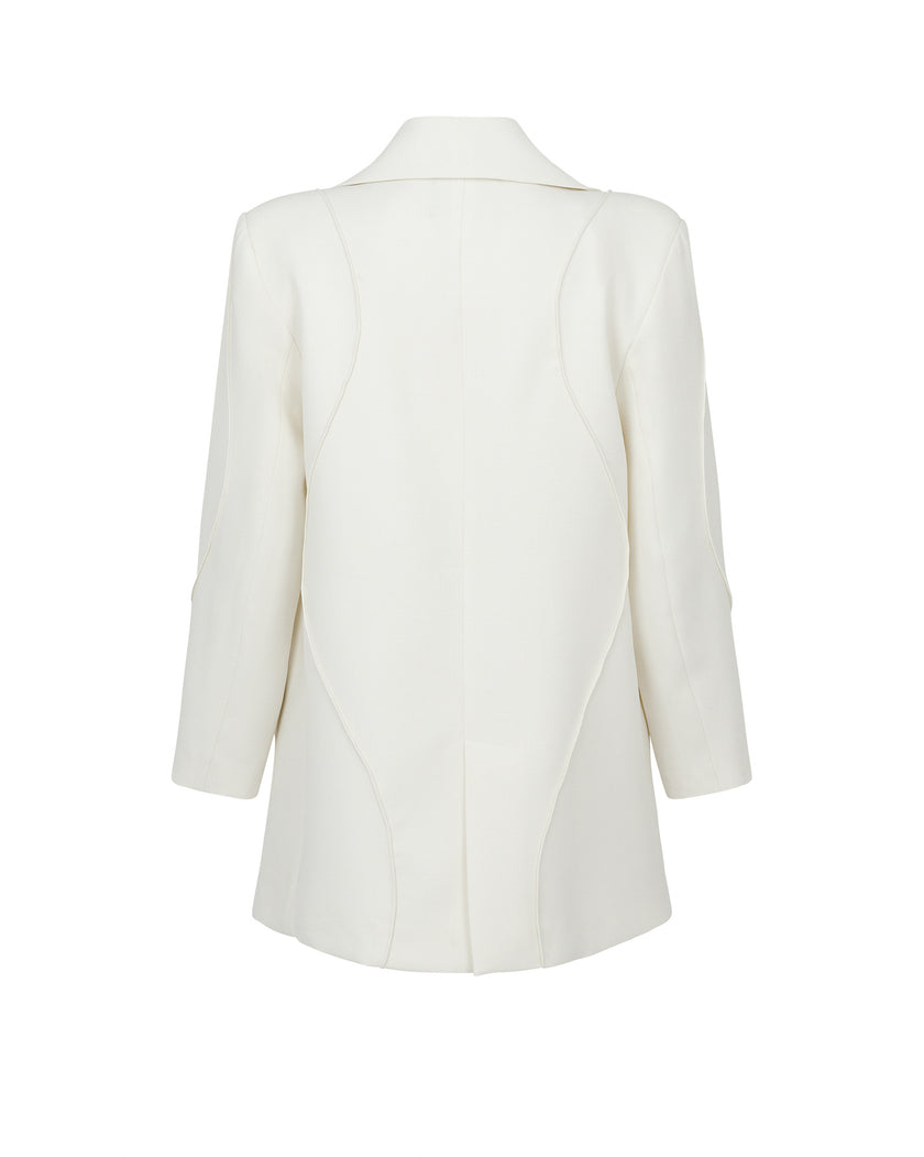 White blazer on a white background
