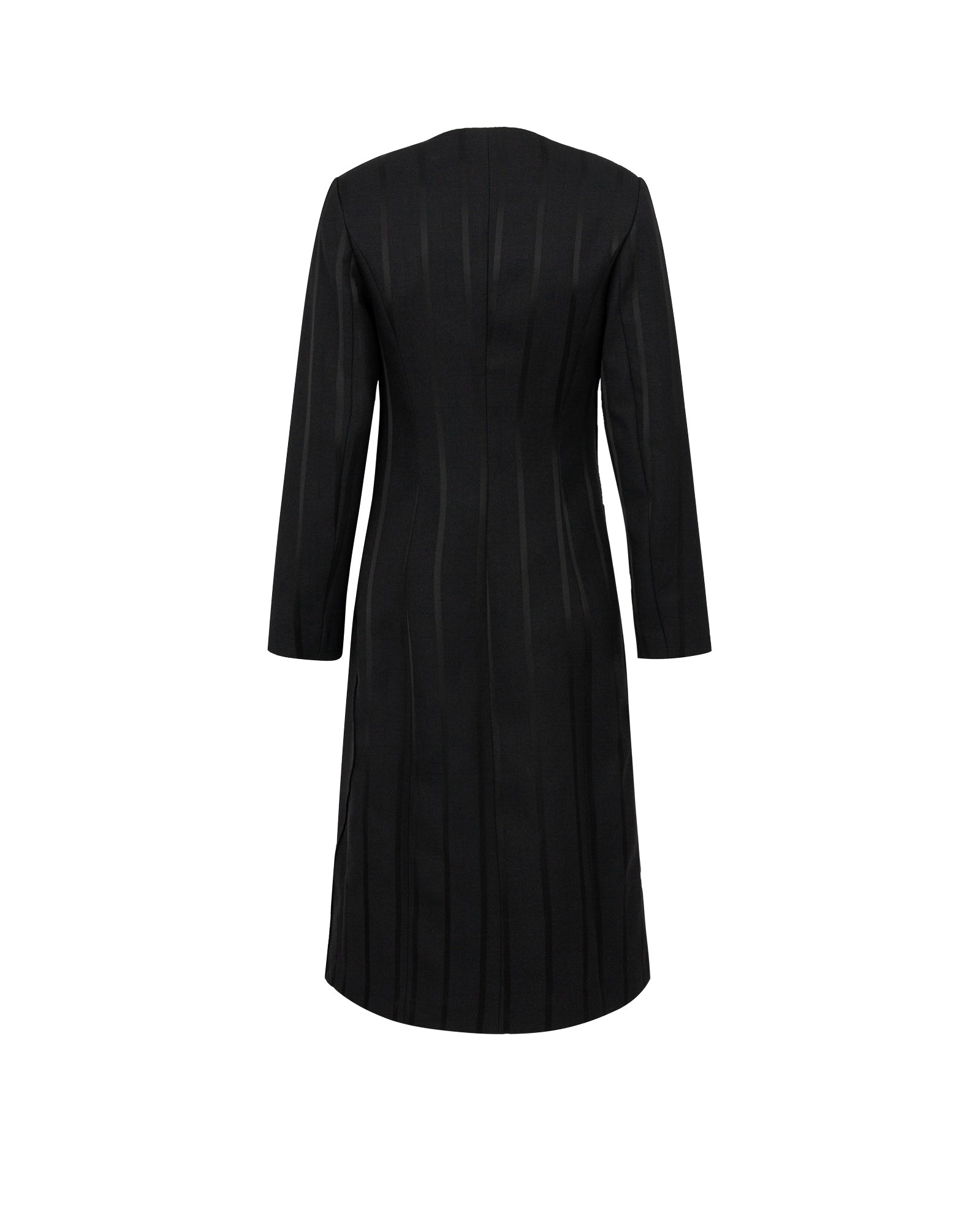 Black dress with long sleeves on a white background