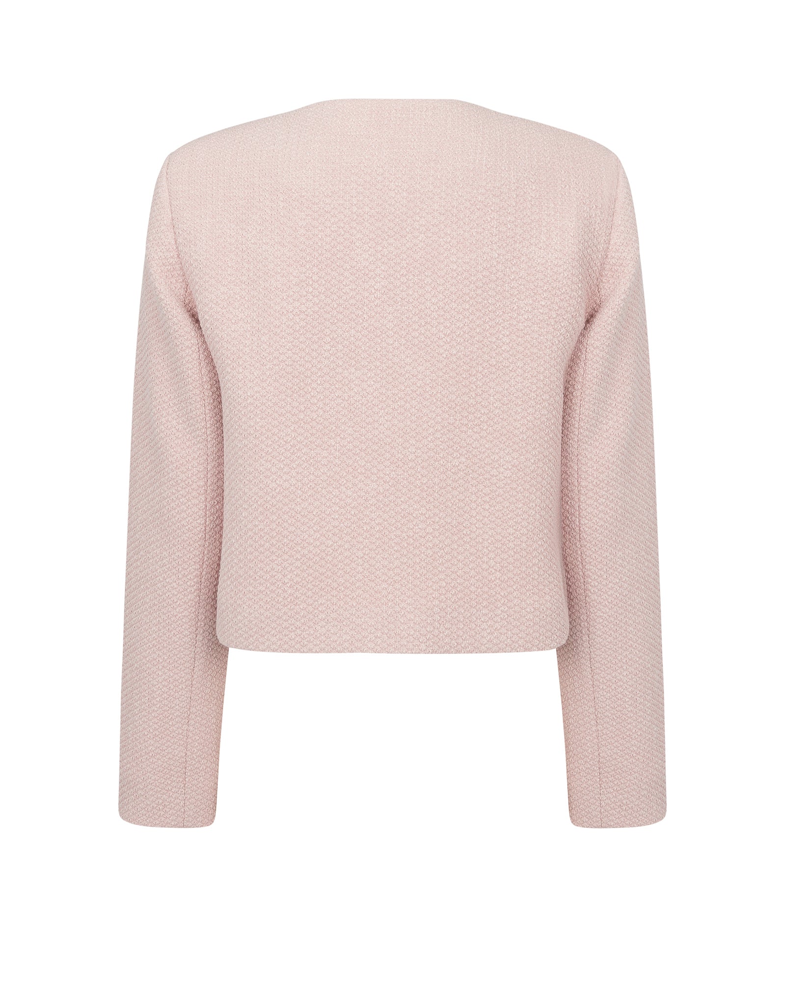 Pink sweater on a white background