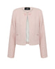 Pink textured jacket with buttons on a white background