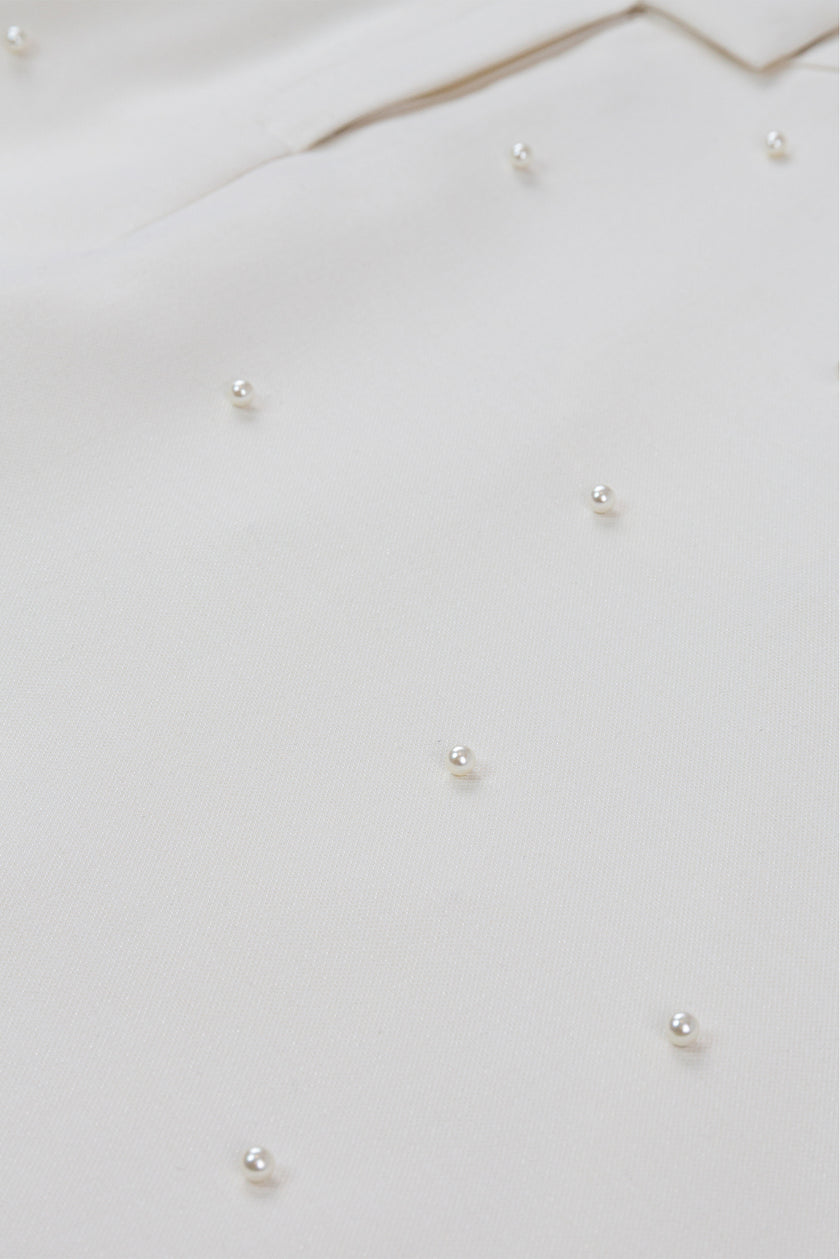 Evasé Midi Skirt with Pearls