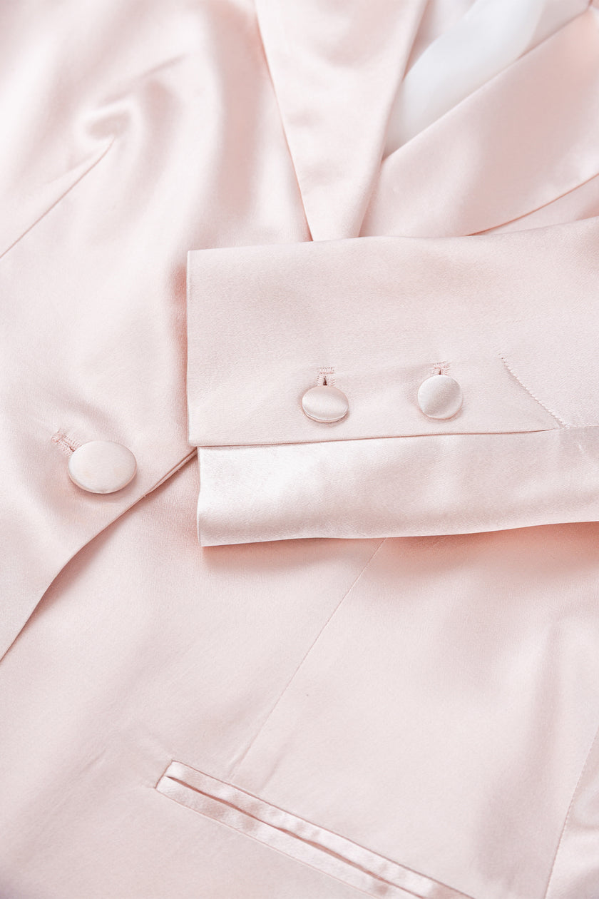 Satin Viscose Long Blazer